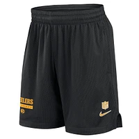 Men's Nike Black Pittsburgh Steelers 2024 Sideline Performance Mesh Shorts