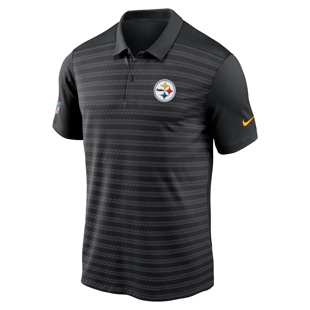Men's Nike Black Pittsburgh Steelers 2024 Sideline Victory Performance Polo