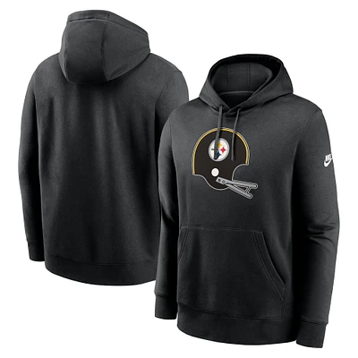 Sweat à capuche avec logo Nike Pittsburgh Steelers Rewind Club noir pour homme