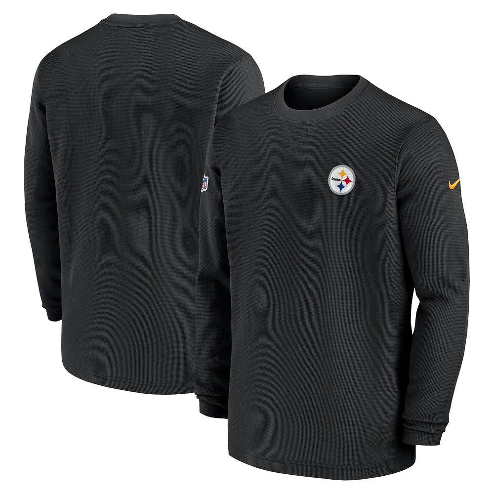 T-shirt à manches longues Nike Pittsburgh Steelers Performance pour homme, noir