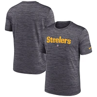 Men's Nike Black Pittsburgh Steelers Team Sideline Velocity Performance - T-Shirt