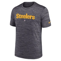 Men's Nike Black Pittsburgh Steelers Team Sideline Velocity Performance - T-Shirt