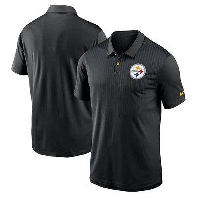 Polo Nike noir pour homme des Steelers de Pittsburgh Vapor Performance