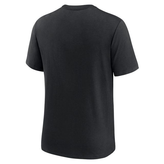 T-shirt à trois mélanges avec logo Wordmark des Pittsburgh Steelers de Nike pour homme, noir