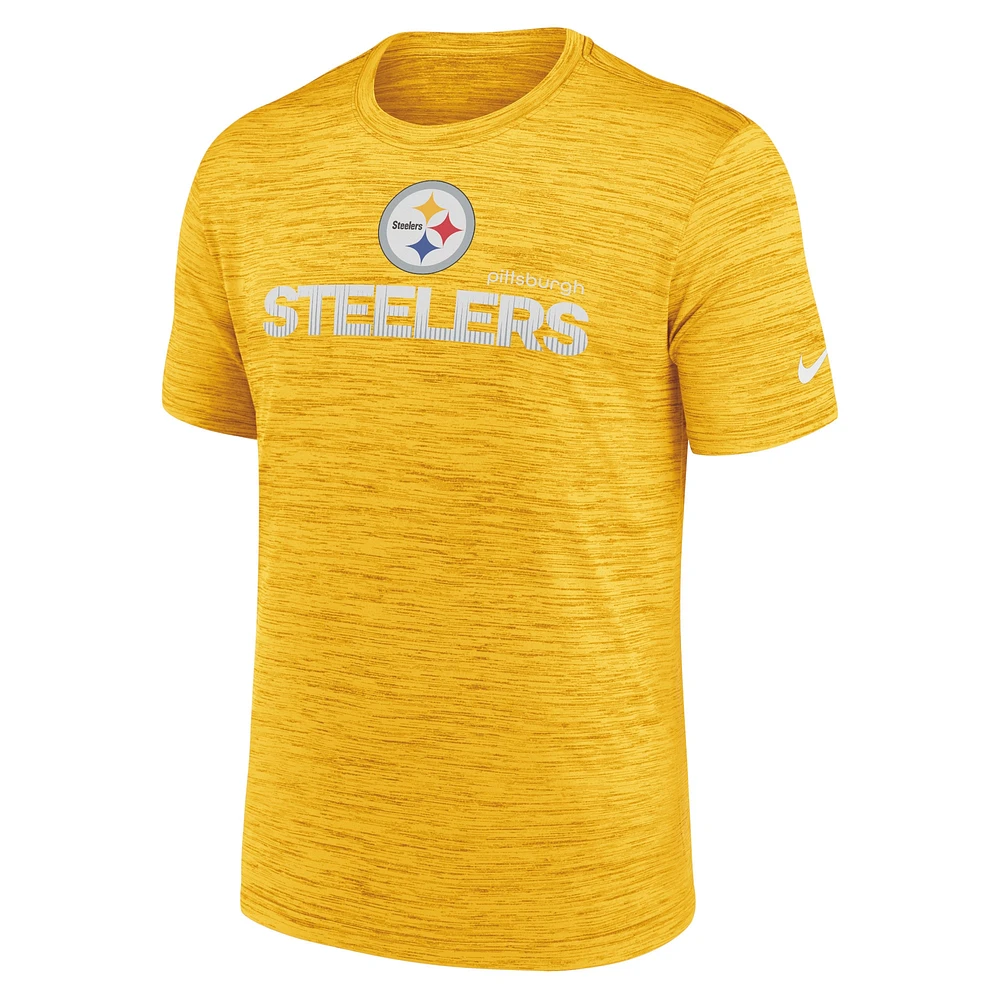 Men's Nike Gold Pittsburgh Steelers Blitz Velocity Modern Performance T-Shirt