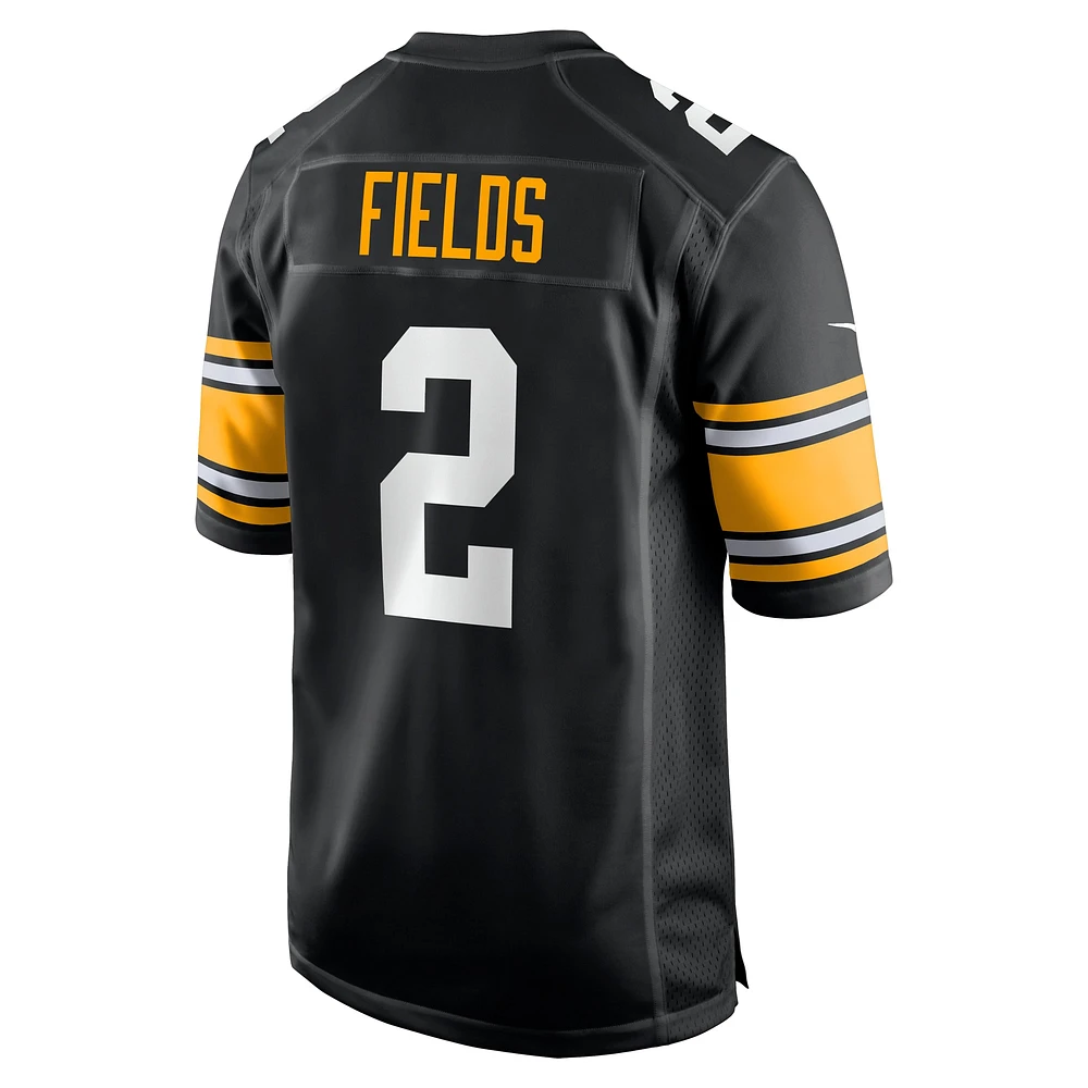 Men's Nike Justin Fields Black Pittsburgh Steelers  Alternate Game Jersey