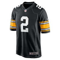 Men's Nike Justin Fields Black Pittsburgh Steelers  Alternate Game Jersey