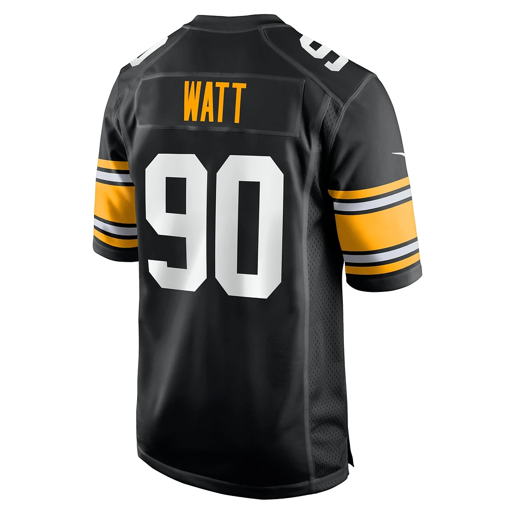 Men's Nike T.J. Watt  Black Pittsburgh Steelers Alternate Game Jersey