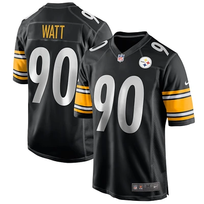Nike T.J. pour homme Maillot de match Watt Black Pittsburgh Steelers