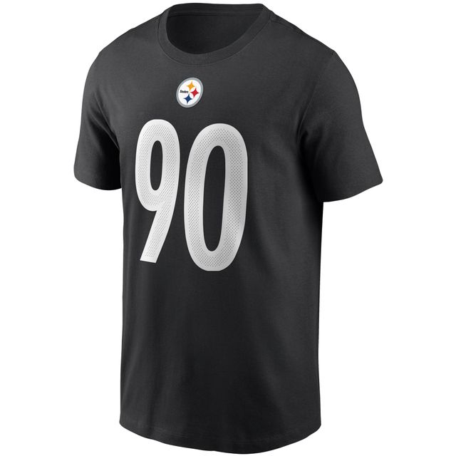 Nike T.J. pour hommes T-shirt noir avec nom et numéro des Steelers de Pittsburgh