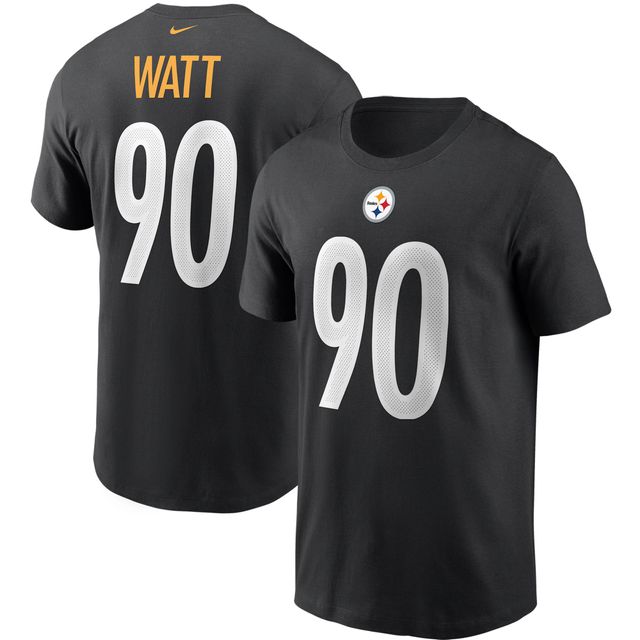 Nike T.J. pour hommes T-shirt noir avec nom et numéro des Steelers de Pittsburgh