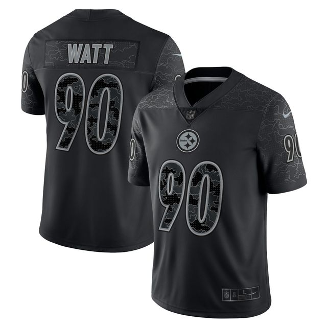 Nike T.J. pour homme Watt Black Pittsburgh Steelers RFLCTV - Maillot limité