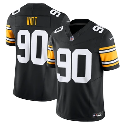 Nike T.J. pour hommes Watt Black Pittsburgh Steelers Vapor F.U.S.E. Maillot limité