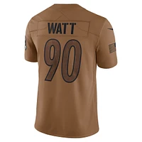 Men's Nike T.J. Watt Brown Pittsburgh Steelers 2023 Salute To Service Limited Jersey