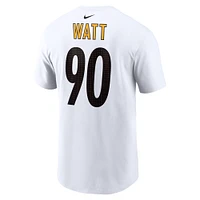 Men's Nike T.J. Watt  White Pittsburgh Steelers Player Name & Number T-Shirt