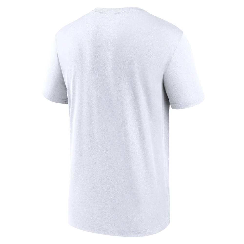 T-shirt Nike blanc Pittsburgh Steelers Legend Wordmark Performance pour homme