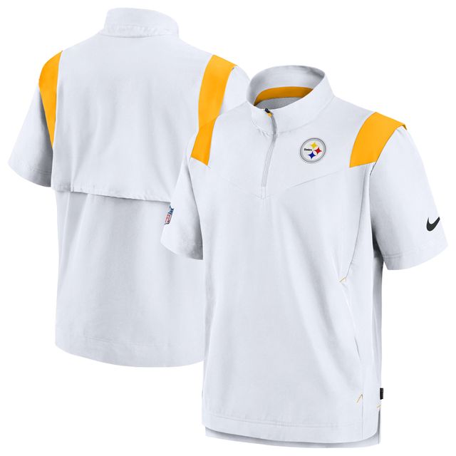 Haut à enfiler Chevron Lockup Nike Pittsburgh Steelers Sideline Coaches pour homme - Blanc
