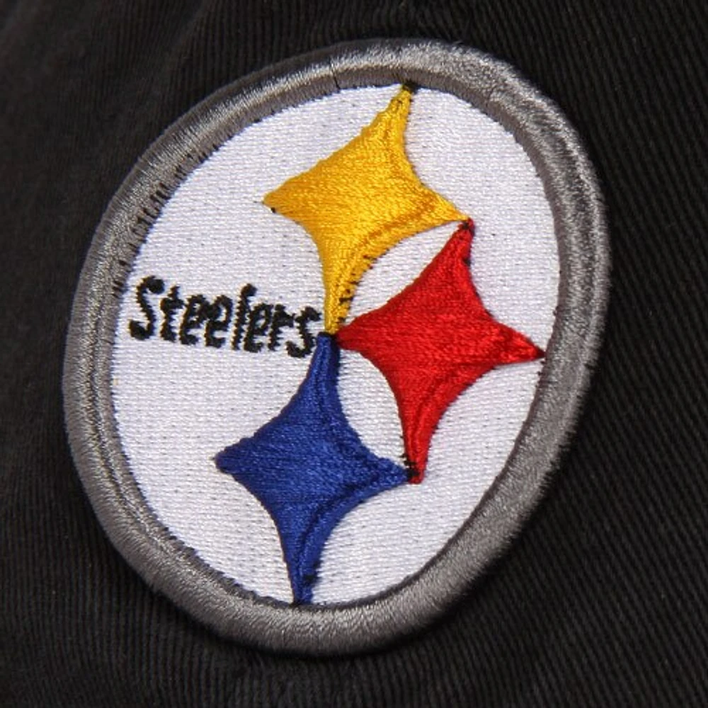 Mens Pittsburgh Steelers '47 Brand Black Cleanup Adjustable Hat