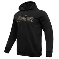 Men's Pro Standard Black Pittsburgh Steelers Classic Chenille Pullover Hoodie