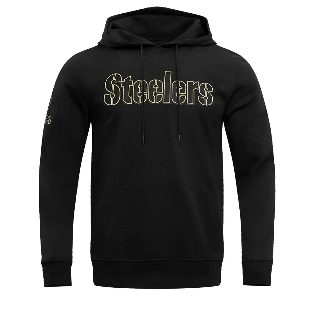 Men's Pro Standard Black Pittsburgh Steelers Classic Chenille Pullover Hoodie