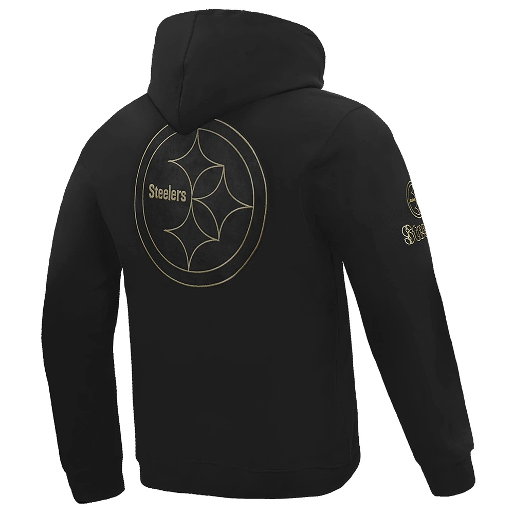 Men's Pro Standard Black Pittsburgh Steelers Classic Chenille Pullover Hoodie