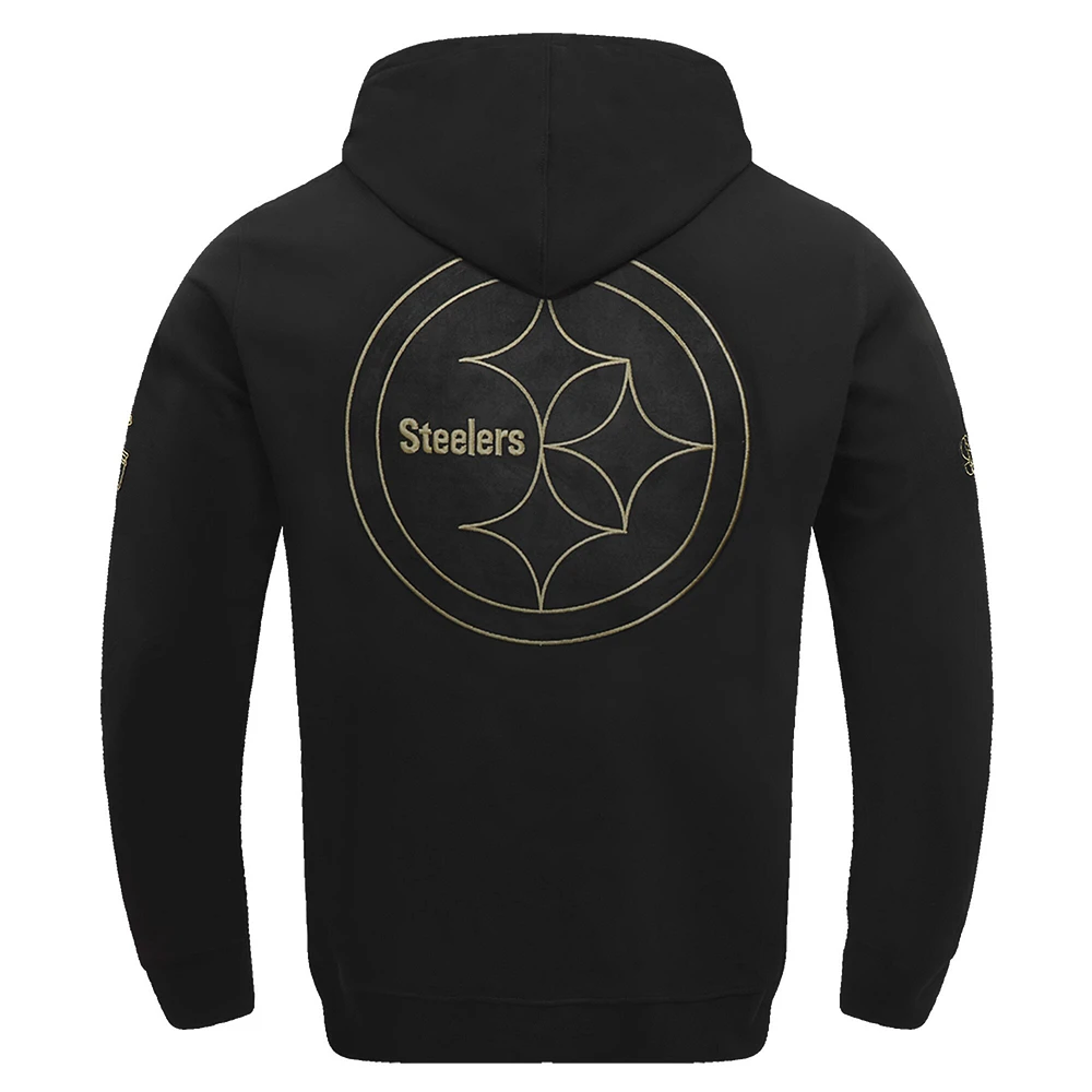 Men's Pro Standard Black Pittsburgh Steelers Classic Chenille Pullover Hoodie