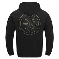 Men's Pro Standard Black Pittsburgh Steelers Classic Chenille Pullover Hoodie