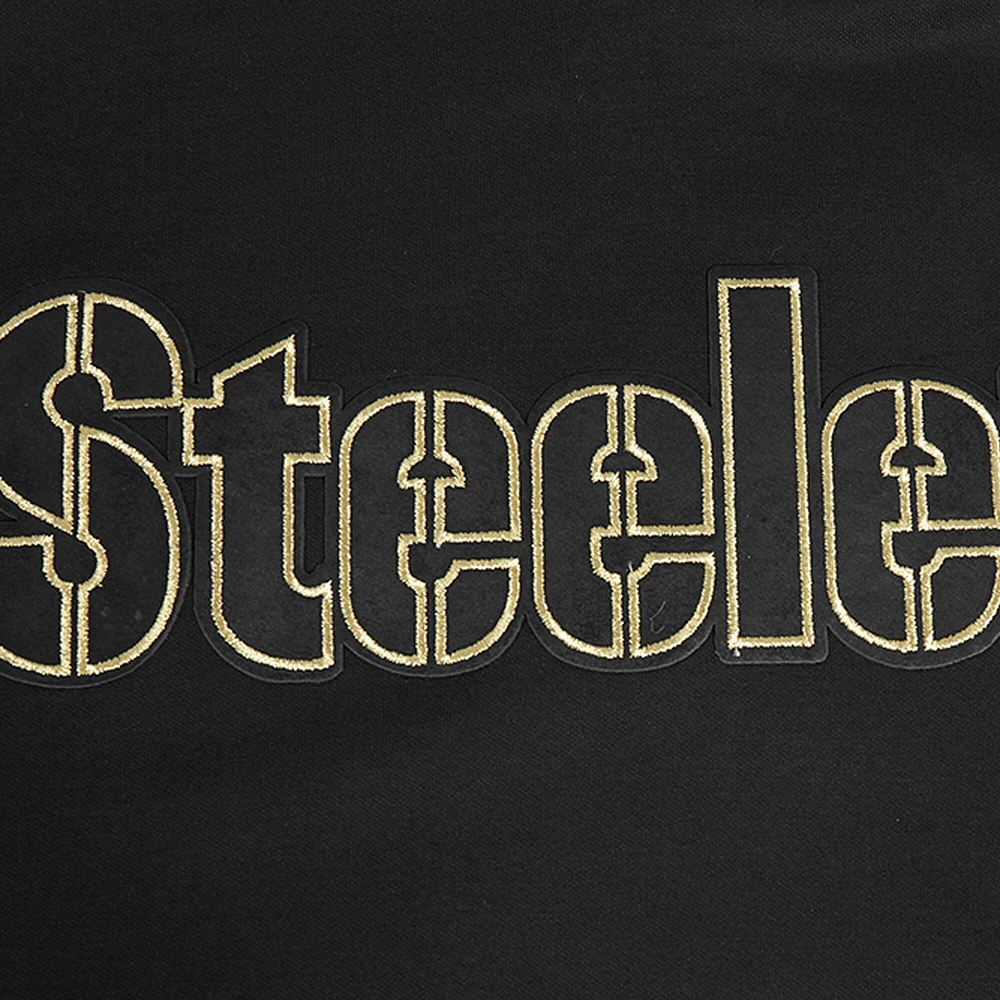 Men's Pro Standard Black Pittsburgh Steelers Classic Chenille Pullover Hoodie