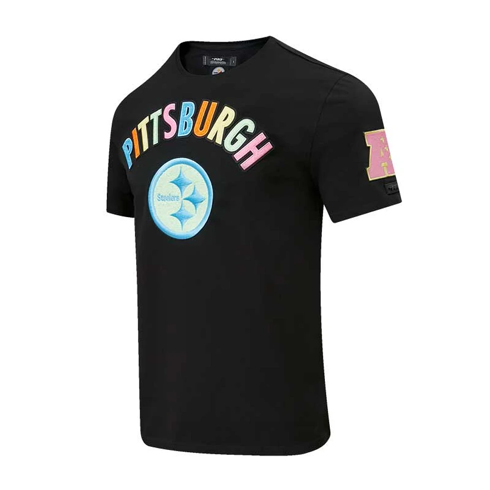 Men's Pro Standard Black Pittsburgh Steelers Neon Graphic T-Shirt