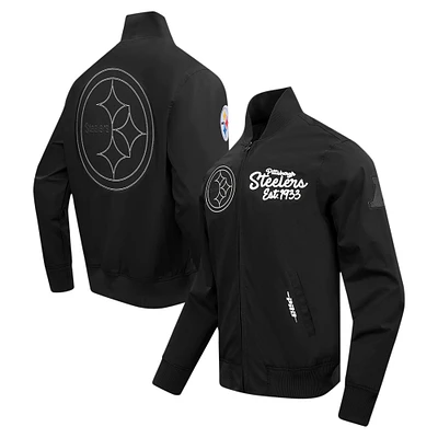 Veste zippée en sergé Paint The City Pro Standard noire pour homme des Pittsburgh Steelers