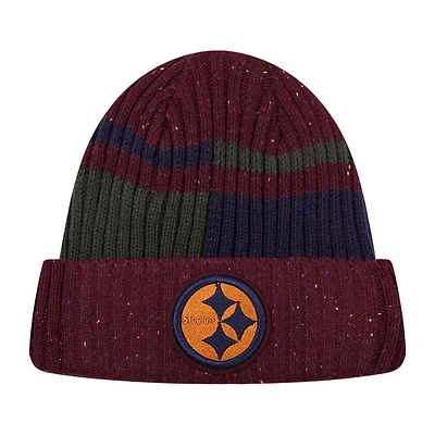 Men's Pro Standard Burgundy Pittsburgh Steelers Speckled Cuffed Knit Hat