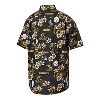 Chemise boutonnée Kekai noire pour homme Reyn Spooner des Steelers de Pittsburgh