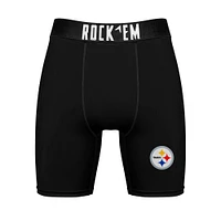 Men's Rock Em Socks Pittsburgh Steelers Primary Crew & Boxer Briefs Combo Pack
