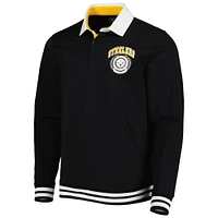 Polo à manches longues Tommy Hilfiger Pittsburgh Steelers Cody noir pour homme