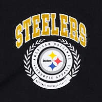 Polo à manches longues Tommy Hilfiger Pittsburgh Steelers Cody noir pour homme