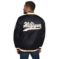 Veste en satin à boutons-pression Dante des Steelers de Pittsburgh noire Tommy Hilfiger pour homme