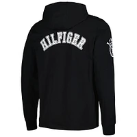 Men's Tommy Hilfiger  Black Pittsburgh Steelers Morgan Long Sleeve Hoodie T-Shirt