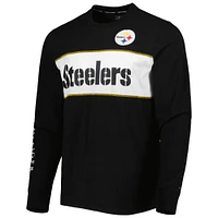 T-shirt à manches longues Tommy Hilfiger Pittsburgh Steelers Peter Team noir pour homme