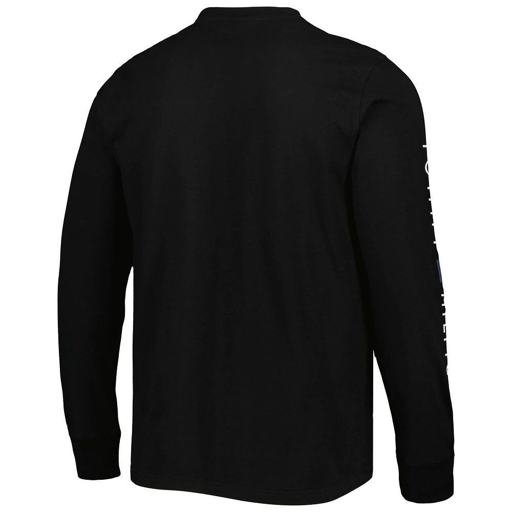 T-shirt à manches longues Tommy Hilfiger Pittsburgh Steelers Peter Team noir pour homme