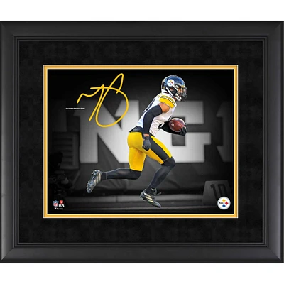 Photographie encadrée de Minkah Fitzpatrick, signature fac-similé des Steelers de Pittsburgh, 11" x 14"