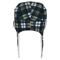 New Era Black Pittsburgh Steelers Sideline Plaid Sherpa Trapper Hat