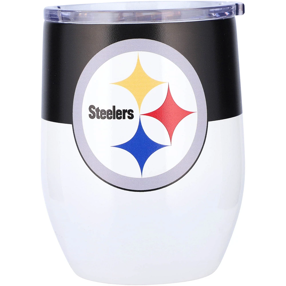 Pittsburgh Steelers 16oz. Colorblock Stainless Steel Curved Tumbler