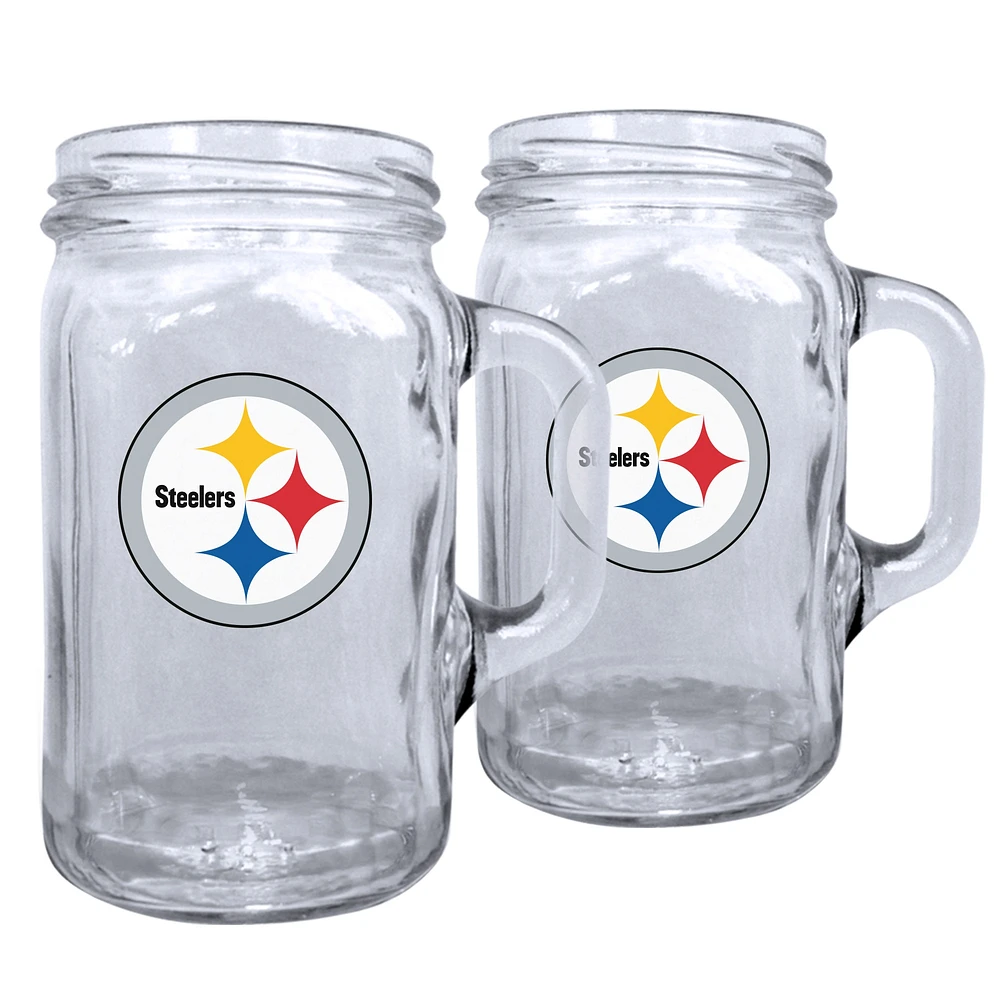 Pittsburgh Steelers 2-Pack 16oz. Ensemble de tasses maçon