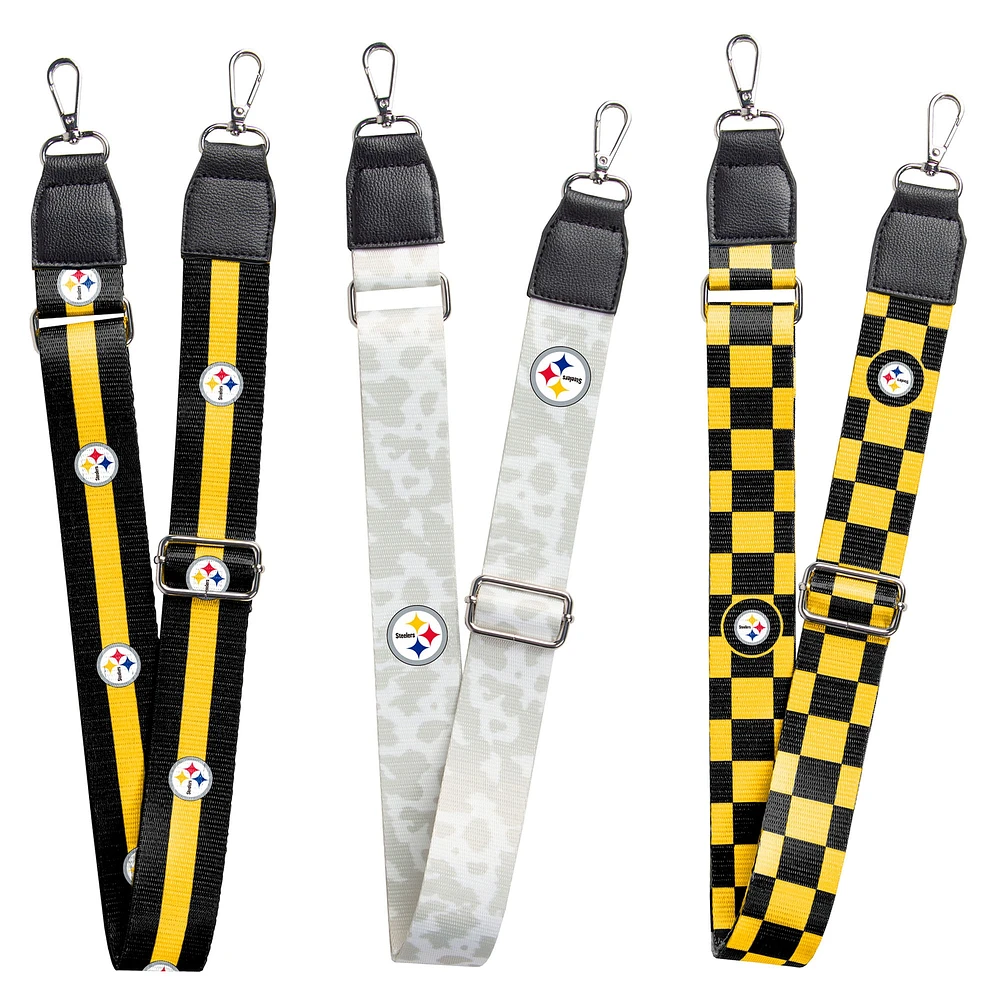 Ensemble de 3 sangles de sac des Steelers de Pittsburgh