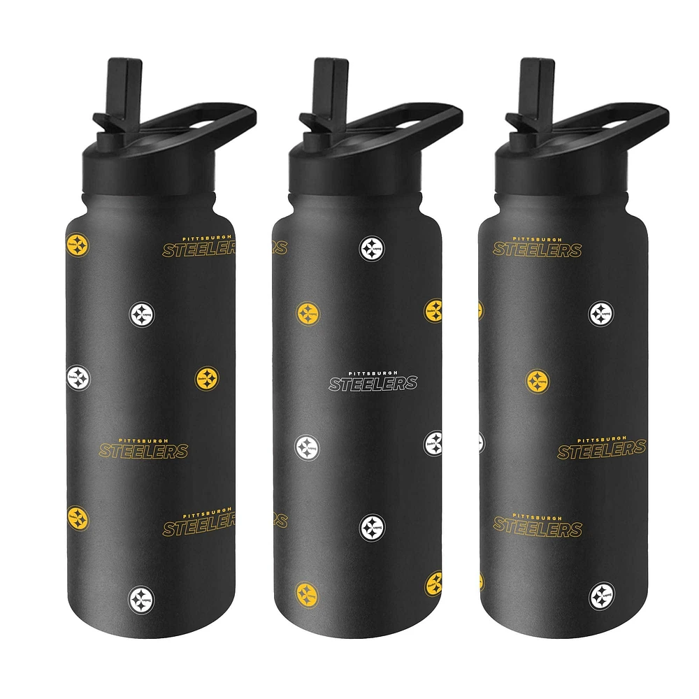 Bouteille de boisson rafraîchissante Steep and Repeat des Pittsburgh Steelers de 34 oz