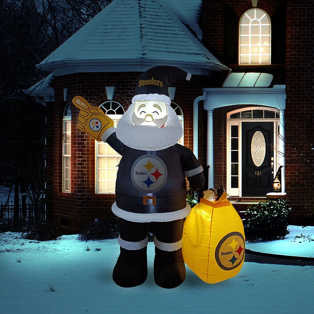 Pittsburgh Steelers 7' Inflatable Santa