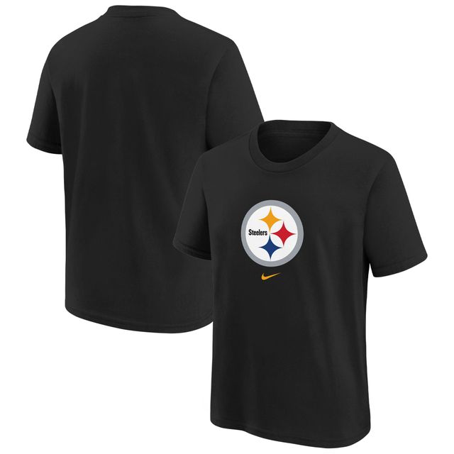 T-shirt Nike noir pour enfants d'âge préscolaire avec le mot-symbole de l'équipe des Steelers Pittsburgh