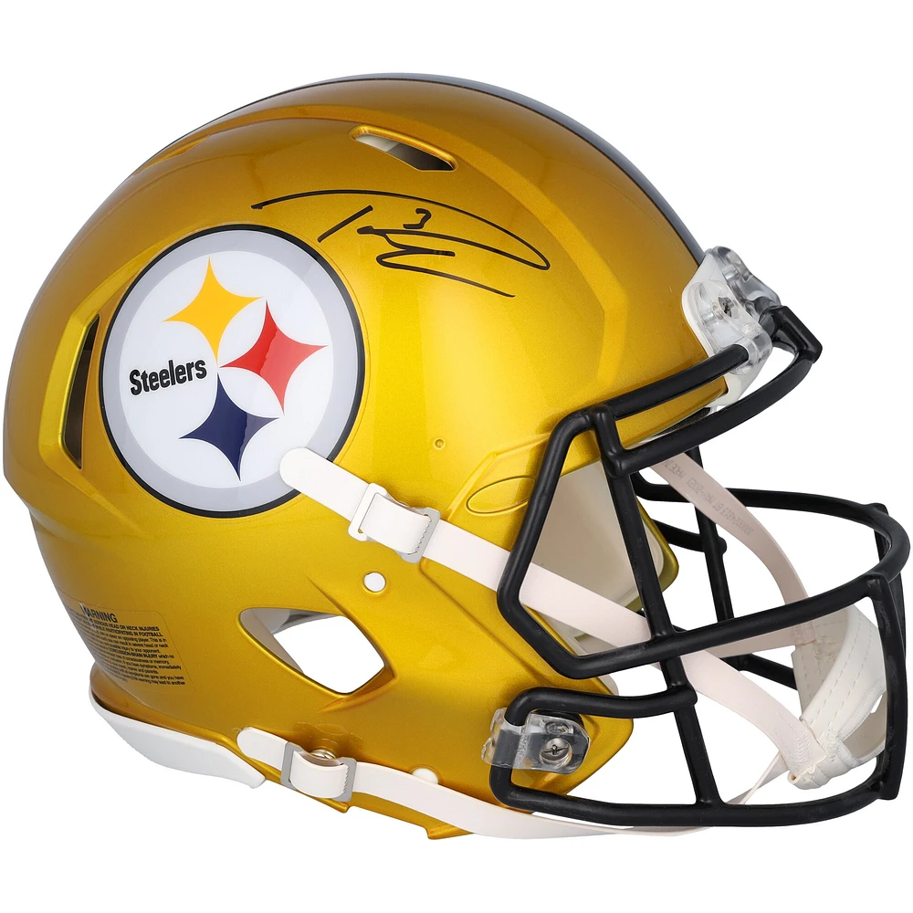 Casque Flash Speed authentique autographié par Russell Wilson des Pittsburgh Steelers