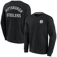 Unisex Fanatics Black Pittsburgh Steelers Elements Super Soft Pullover Sweatshirt