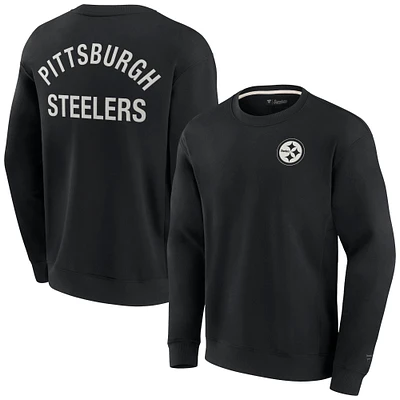 Unisex Fanatics Black Pittsburgh Steelers Elements Super Soft Pullover Sweatshirt